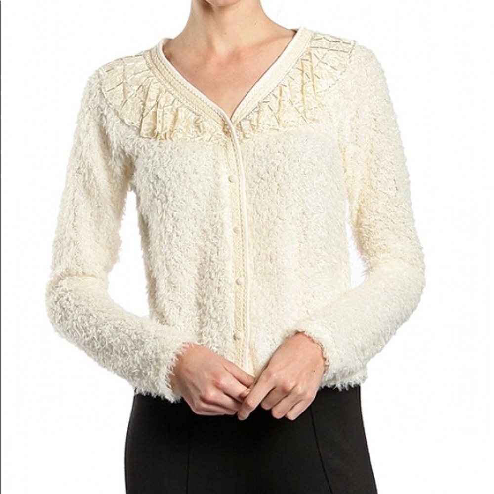 NWT ryu cardi top beaded lace Romantic